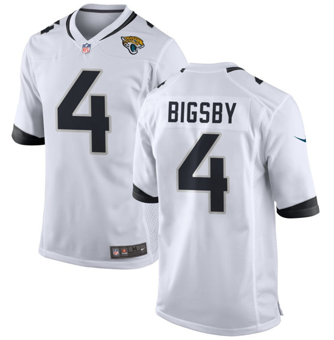 Men's Jacksonville Jaguars #4 Tank Bigsby White Football Stitched Jersey